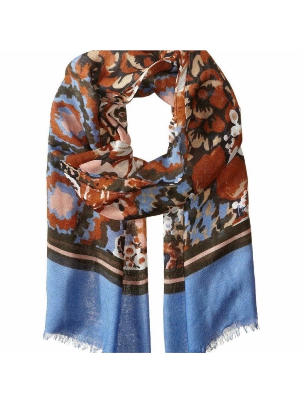 Vera Bradley Soft Fringe Madison Garden Blush Floral Rayon Scarf Wrap